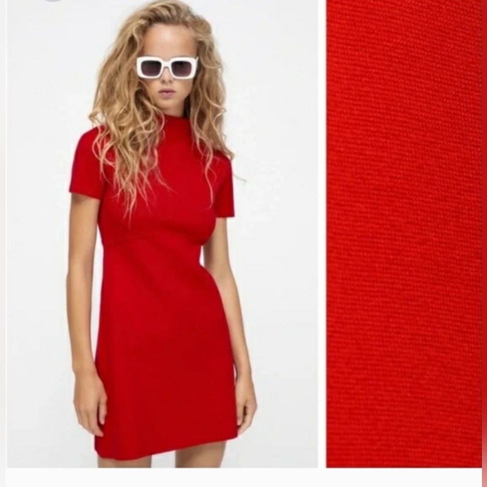 Zara Vibrant Red Mini Dress, size S